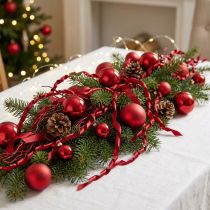 Product Palm Snake Décor Braided Palm Leaves Red 50-55cm 50pcs