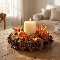 Product Cone wreath flat, tied Ø23cm