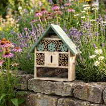 Product Insect Hotel Wooden Insect House Green Natural 26.5x9x31cm