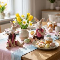 Product Easter Bunny Figurines Set, Cute Table Decoration for Easter and Spring, 9cm, 4 Pieces