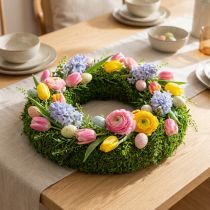 Product Decorative moss wreath for seasonal arrangements and individual design, 15cm, 6 pieces