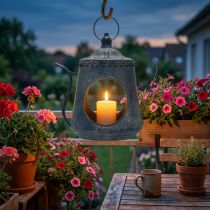 Product Metal lantern, decorative pitcher, hanging decoration for the balcony, 27 × 18 × 26 cm
