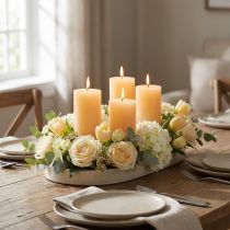 Product Candles Apricot Light Solid colored pillar candles 60×80mm 4pcs