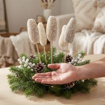 Product Luffa small on a stick white washed 25 pcs