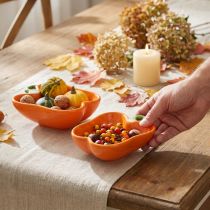 Product Ceramic bowls orange pepper decoration 16x13x4.5cm 2pcs