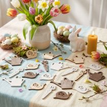 Product Wooden garden scatter decoration 4cm - 6cm natural 72 pcs