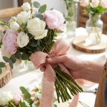 Product Decorative Ribbon Fringe Ribbon Pink Gold W40mm L15m