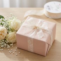 Product Organza ribbon flower gift ribbon cream 25mm 18m