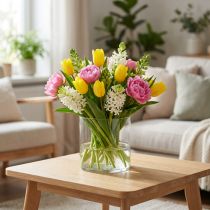 Product Glass vase glass cylinder flower vase glass decoration H15cm Ø15cm