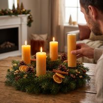 Product Taper candles colored candles honey 34x240mm 4 pcs
