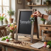 Product Chalkboard double board wooden board vintage stand 18x32cm