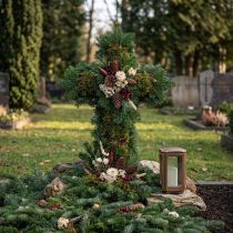 Product Floral foam cross large green 53cm 2 pcs grave decoration