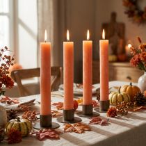 Product Taper candles colored Orange Peach 34×240mm 4pcs