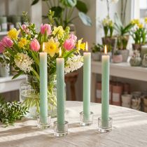 Product Taper Candles Solid Colored Light Green 34mm x 240mm 4 Pcs