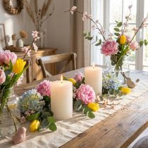 Product Solid-colored candles white 85x120mm 2 pcs