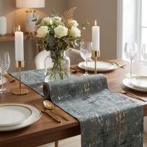 Product Table runner gray table runner table decoration polyester L250cm W20cm