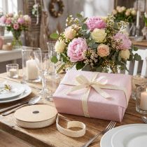 Product Gift Ribbon Cream Braided Paper Ribbon 20mm 10m