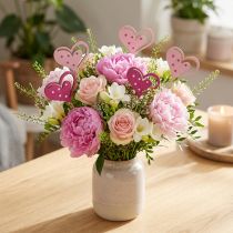 Product Flower Plug Mother's Day Decorative Plug Heart Pink 7cm 12 Pcs