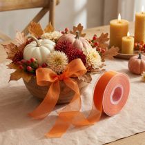 Product Organza ribbon gift ribbon orange ribbon selvedge 25mm 50m