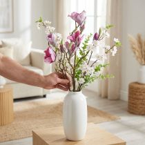 Product Artificial flower magnolia branch, magnolia pink 92cm