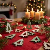 Product Scatter decoration Christmas tree green 4 cm 72 pcs