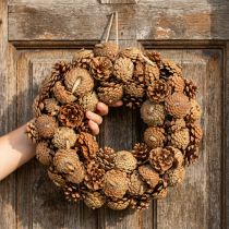 Product Pine cone wreath to hang nature Ø35cm