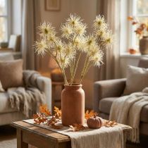 Product Xanthium artificial flower cream autumn decoration 6 flowers 80cm 3pcs