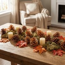 Product Natural Black Pine Cones Decorative Cream 5-8cm 1kg