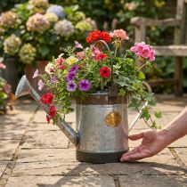 Product Retro design decorative metal watering can, vintage hanging planter 58x23x32cm, nostalgic plant bucket