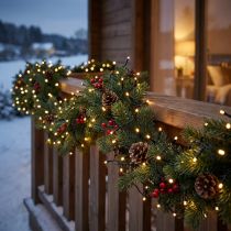 Product LED light chain black, warm white 448 for outside 3m