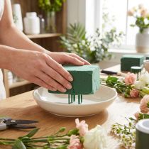 Product Pinholder floral foam holder 3cm green, 50 pieces floristry supplies
