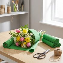 Product Flower Crepe Green W10cm Grammage 128g/m² L250cm 2 pcs