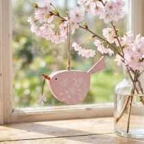 Product Decorative bird spring decoration hanging decoration wood pink 15×8.5cm