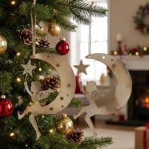 Product Angel Pendant Star Christmas Decoration for Hanging H19cm 2 pcs
