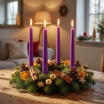 Product Taper Candles Wenzel Candles Purple 250/23mm 12 Pcs