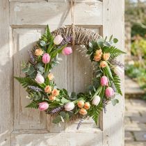 Product Vine wreath, decorative wreath, white washed, Ø38cm, rustic natural decoration, door wreath, table wreath