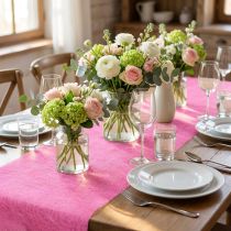 Product Decorative fleece table runner decorative fleece table runner pink 23cm 25m