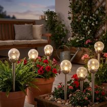 Product Solar garden stake solar lights balcony Ø6cm H36cm 6 pcs
