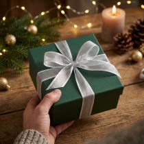 Product Gift ribbon silver ring effect 25mm 25m