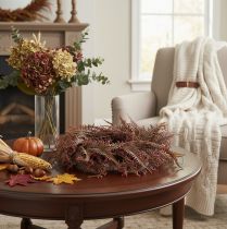 Product Kunststoff Autumn Wreath with Fern Branches, 35cm, Bordeaux, Brown & Green