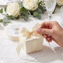 Product Gift ribbon and decorative ribbon cream taffeta ribbon 25mm 50m