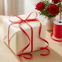 Product Red Curling Ribbon Sustainable Gift Wrapping Roll 10mm x 100m