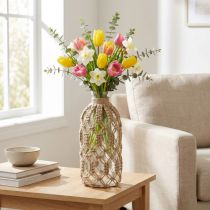 Product Macrame bottle glass decorative vase natural jute Ø10.5cm H26cm