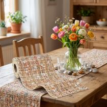 Product Table runner beige colorful glitter vintage retro W19cm L1,5m