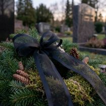 Product Decorative ribbon black 40mm 25m