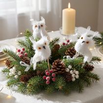 Product Deco plug Owl White 5cm 4pcs