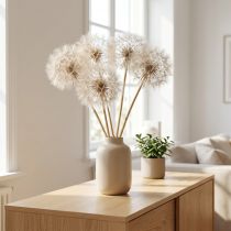 Product Giant Dandelion Decorative Dried Flowers for Modern Interior Design 12cm 4pcs