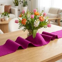 Product Felt wool ribbon, fuchsia, 15cm x 5m, for decoration and crafting