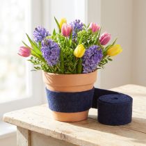 Product Felt ribbon purple, pot ribbon, wool felt, felt roll 15cm 5m