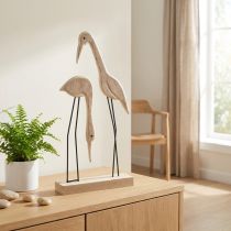 Product Couple of cranes Wooden standing figurines 27.5×13cm 2 pcs